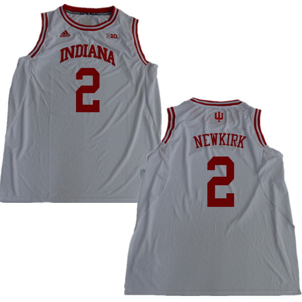 Men #2 Josh Newkirk Indiana Hoosiers College Basketball Jerseys Sale-White - Click Image to Close